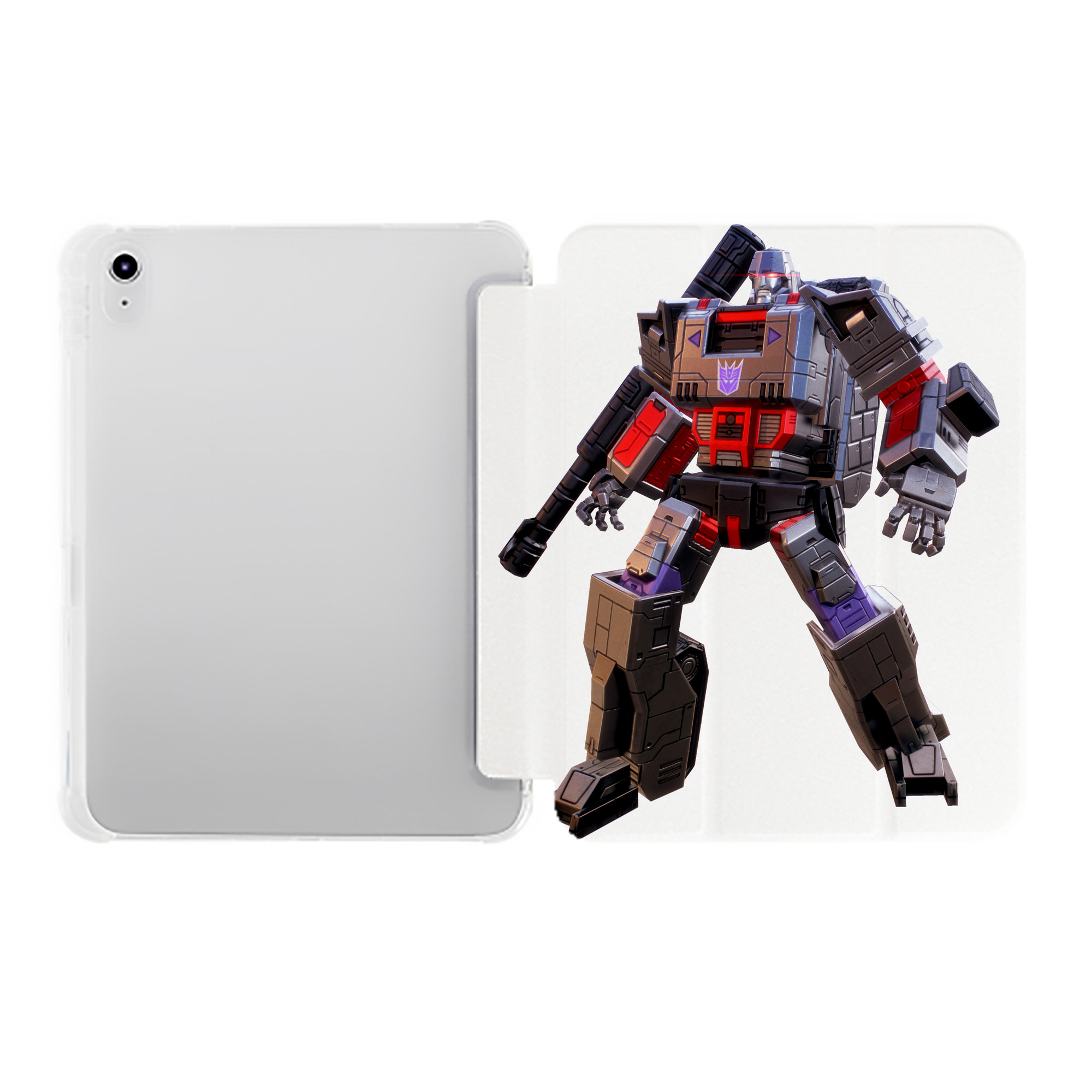 （画像用）  IPad ケース ペン収納付き 三つ折りスタンド PUレザー×シリコン 対応機種9.5/10.5/10.9インチ